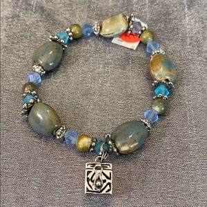 Stone Bracelet With Charm